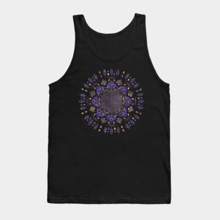 Flower of Life Dot Art Pastels, purples and gold Tank Top